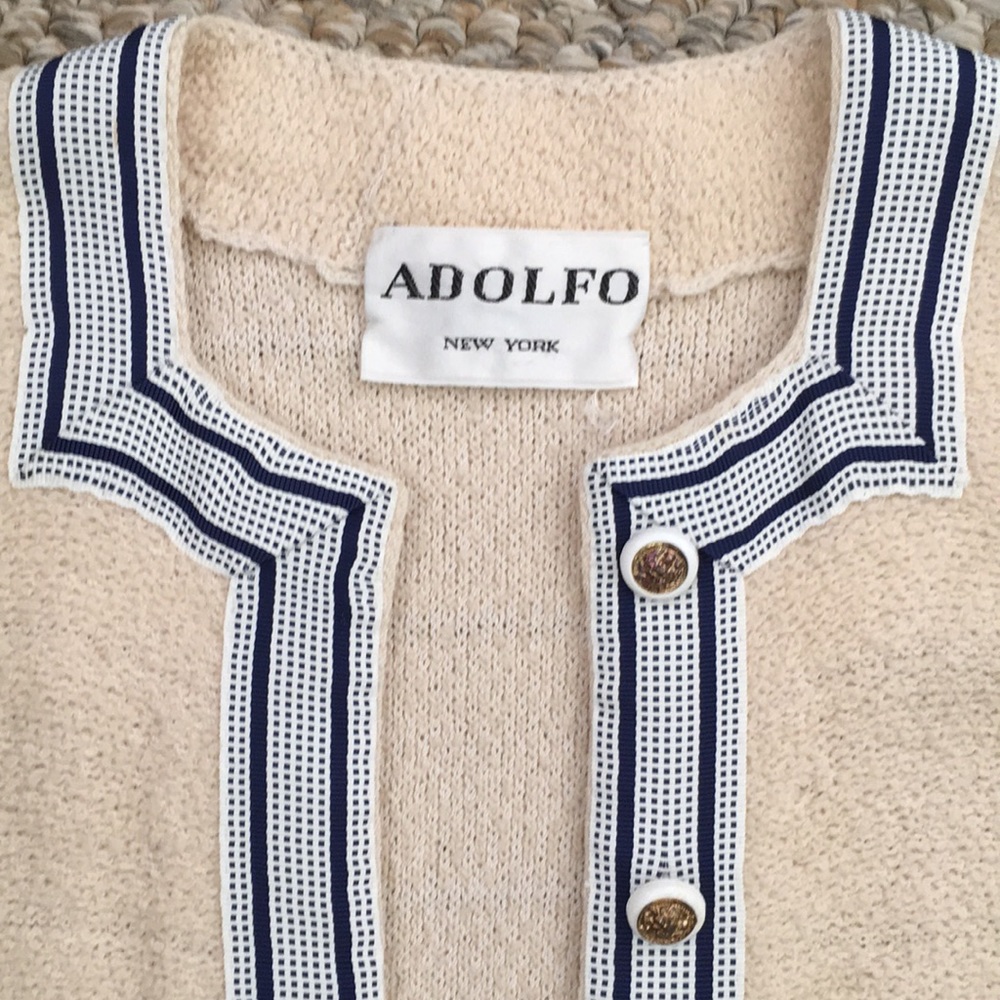 Vintage Adolfo wool sweater jacket - Picture 2 of 4